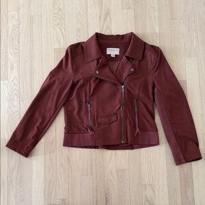 Burgundy Moto Jacket by Marrakech